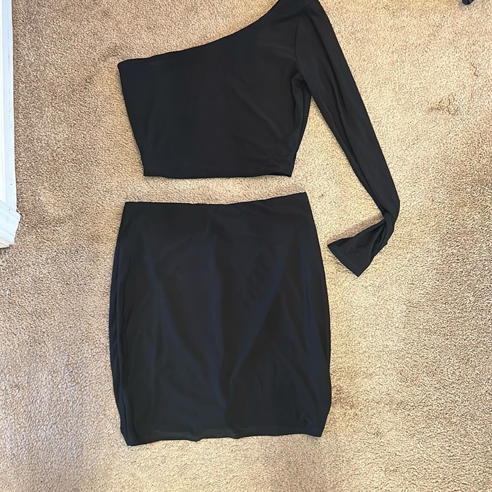 Brand New Black Skirt Set